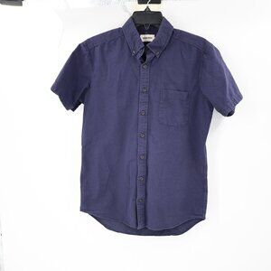 Taylor Stitch Shirt Mens 38 Short Sleeve Button Down Organic Cotton Casual Solid
